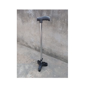 Bastón cuádruple resistente con mango ergonómico Bastón ajustable en altura para movilidad de personas mayores y soporte posquirúrgico - Product Image 1