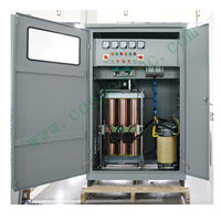 SBW-30K ~ 600KVA IP54 extérieur 3 phases servomoteur Type AVR régulateur de stabilisateur de tension automatique 208/220/380/400/415/440/460/480Vac