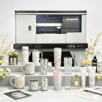 Imprimante UV à jet d'encre haute résolution avec CMYK pour métal, plastique, verre, céramique, tasses, gobelets, mugs, bouteilles, contenants cylindriques