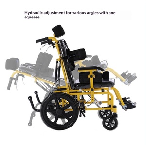 Silla de Ruedas Pediátrica para Parálisis Cerebral, Respaldo Alto Ajustable, Plegable, Móvil, Apta para Niños con Necesidades Especiales - Product Image 4