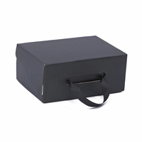 Boîtes rigides en papier kraft ondulé portable personnalisable pour emballage cadeau pour chaussures chaussettes fourrures forme magnétique