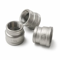 Raccord réducteur en acier inoxydable 304 BSPP BSPT haute pression, lisse, marque ZL, filetage double femelle 1/2, 3/4, 1 pouce, pour tuyauterie
