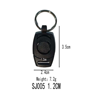 Khóa móc chìa khóa nhỏ bằng nhựa POM đen, chống nước, chắc chắn, có vòng tròn kim loại và nút nhấn, dùng làm phụ kiện cho hành lý và ba lô - Product Image 5