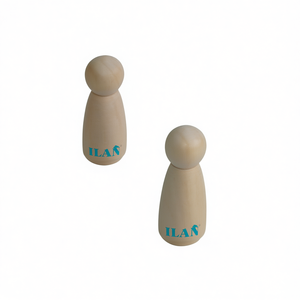 Pupazzo in legno ILAN da 55 mm, figura non finita per progetti fai-da-te - Product Image 1