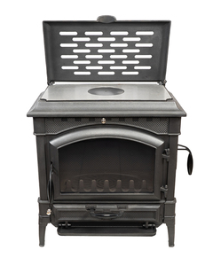 Estufa de Leña de Hierro Fundido Apta para Cocinar. Chimenea Interior de Diseño Moderno. Directo de Fábrica - Product Image 2