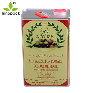 Vente en gros de boîtes de conserve carrées de qualité alimentaire pour huile d'olive personnalisée de 4 litres en métal - Product Image 1