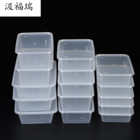 Boîtes à lunch pliables en plastique transparent personnalisables en PP, avec couvercles, pour la vente en gros en usine, ensembles de vaisselle pour aliments