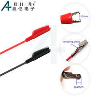 Câble de test banane mâle-mâle 4 mm, rouge et noir, en PVC, pour multimètre, cordon de connexion électrique