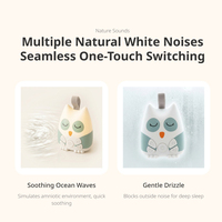 Mini haut-parleur portable sans fil Hibou Mignon avec batterie, sons apaisants, lecteur audio, machine à bruit blanc, pour décoration de chambre de bébé et de crèche, idéal pour cadeau
