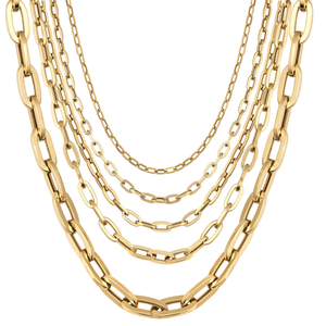 Gp a585 a85 au750 נייר שרשרת קישור כבל זווית לא גמורה 14 קראט 18 קראט זהב מלא זהב 18 קארט סיטוניים - Product Image 1