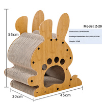 Griffoir et lit pour chat, résistant à l'usure et sans peluches, accessoires pour chat en forme de lapin mignon