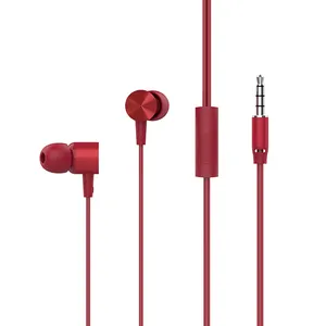 Havit E317P 1.2 M耳机有线3.5毫米，带麦克风入耳式立体声耳机，适用于苹果安卓