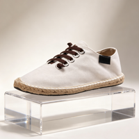 Espadrilles décontractées tendance pour hommes, à enfiler, en toile, semelle plate en caoutchouc, bout rond, couleur unie, pour un look urbain quotidien printemps-été