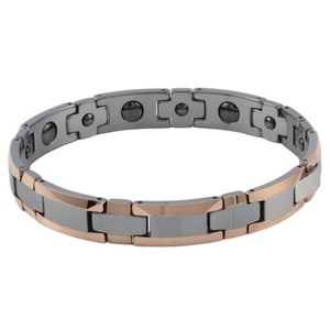CHENG JEWELERS vente en gros de carbure de tungstène et de céramique noire incrustation de bracelets en <span class=keywords><strong>opale</strong></span> bleue pour hommes hautement polis - Product Image 6