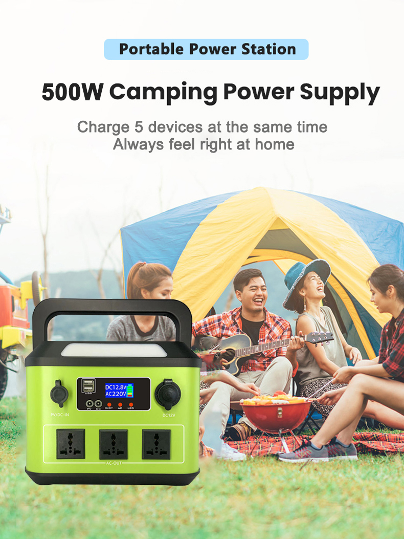 1000W Solar Power Generator Portable Power Station Fast Charging Ev
