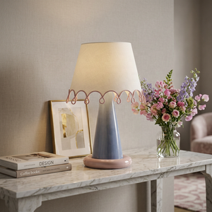 <span class=keywords><strong>Lampada</strong></span> da Tavolo Stile Crema Pastello LOOP con Blocchi di Colore, Luce d'Ambiente Carina e Femminile in Stile Nordico per Comodino - Product Image 4