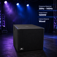 Subwoofer actif en bois IMPACTO-18SUB, 18 pouces, 1200W RMS, DSP Bi-AMP, 135dB, subwoofer professionnel pour DJ, scène, événement