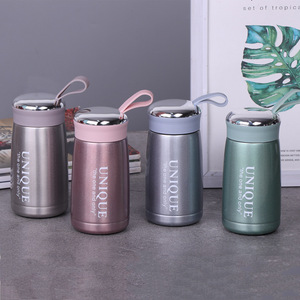 Mug <span class=keywords><strong>isotherme</strong></span> portable en acier inoxydable avec poignée en silicone finition électroplaquée 280 ml – Idéal pour la maison, cadeau moderne - Product Image 3