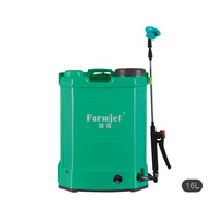 Semprotan Pertanian Elektrik Farmjet 12L 14L Tangki Air Plastik Baterai Lepas Pasang Model Ransel