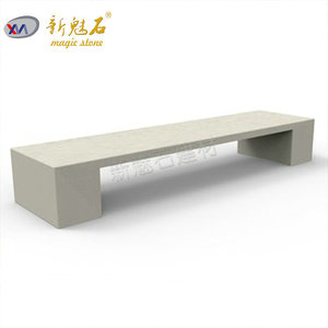 Nouvelle banc-bac à fleurs en béton GRC Magic Stone pour extérieur, imperméable, forme irrégulière, assise paysagère - Product Image 4