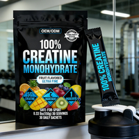 Créatine micronisée de qualité supérieure, marque privée OEM, sans saveur, sans gluten, avec emballage en bande pour la nutrition sportive
