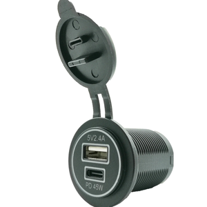 Chargeur de voiture USB C 45W PD 5V2.4A Charge rapide pour voiture Van moto camion bateau RV - Product Image 2