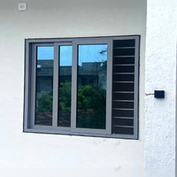 Fenêtre coulissante électrique motorisée pour villa moderne, à rupture de pont thermique, en aluminium, double vitrage, verre Low-E, certifiée NFRC, système intelligent