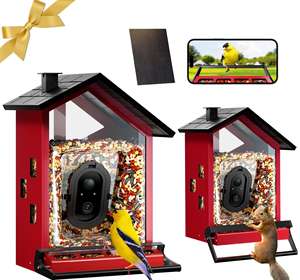Mangeoire Anti Écureuil Caméra Intelligente Haute Définition Regarder Coquille En Métal Colibri Sauvage Mangeoire À Oiseaux Cage - Product Image 1