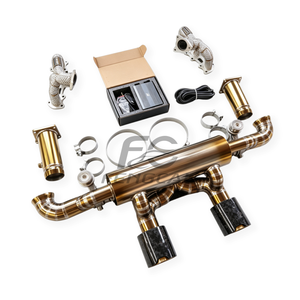 Tubos de Escape Valvetronic de Titanio Completo para <span class=keywords><strong>Porsche</strong></span> 911 <span class=keywords><strong>991</strong></span>.2 Carrera GTS 3.0T con Colectores Blindados y Puntas de Carbono Forjado - Product Image 6