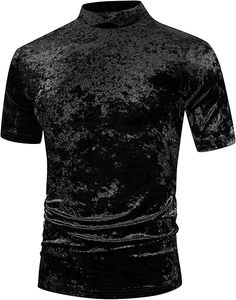T-shirt in Velluto a Maniche Corte per <span class=keywords><strong>Uomo</strong></span>, Collo Tondo, Stile Pullover, Adatta sia Come Maglia Intima che Come Capo Esterno. - Product Image 3
