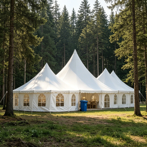 Tente de réception extérieure personnalisée en alliage d'aluminium, imperméable et économique, idéale pour mariages et événements (type pagode) - Product Image 3