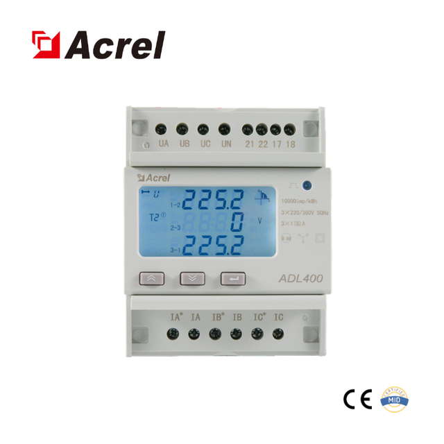 ADL400 Bidirectional Metering 100A Max Current MID Certificated AC Energy Meter for Solar Inverter