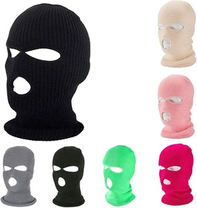 Vente en gros cagoule de masque de ski pour hommes moto hiver avec logo imprimé personnalisé spandex de créateur noir à un trou couverture intégrale du visage - Product Image 3