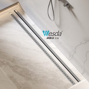 Wesda cao cấp hẹp thiết kế hiện đại chức năng Heavy Duty thép không gỉ tắm kênh thoát nước Grate Slim tuyến tính thoát nước sàn - Product Image 3