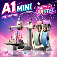Imprimante 3D A1 Mini Combo de bureau pour la maison, FDM, nivellement entièrement automatique, multicolore, haute vitesse