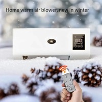 Mini ventilateur mural électrique sans pales, souffleur d'air chaud numérique haute puissance 2000W avec télécommande et minuterie, pour l'été et l'hiver