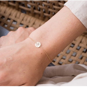 Chihang acier inoxydable geste symboles 9MM disque pendentif gravé <span class=keywords><strong>Okay</strong></span> Pinky jure poignées haut cinq Bracelet - Product Image 1