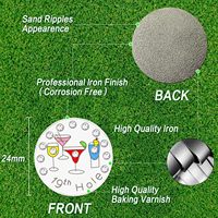 Marqueur de balle de golf de haute qualité Amrta, logo personnalisé, alliage de zinc, métal magnétique, OEM, durable, 24 mm