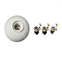 Connexion terminale E27 de contact électrique de ressort en laiton pour le matériel durable en métal de support de lampe