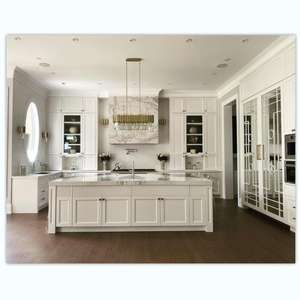 Gabinetes de Cocina Completos Clásicos Estilo Isla, Puerta de Melamina MDF Tradicional, Fregadero de Acero Inoxidable, Juegos de Muebles para Uso Doméstico Directo de Fábrica - Product Image 3