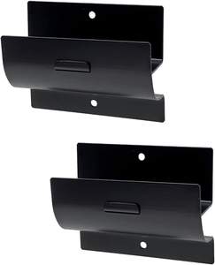 Support mural pour <span class=keywords><strong>brouette</strong></span> de garage JH-Mech, lot de 2, noir mat, acier robuste, crochet pour <span class=keywords><strong>échelle</strong></span> - Product Image 1