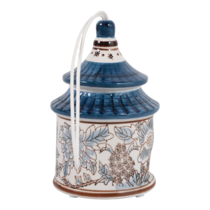 Casetta per Uccelli in Ceramica da Appendere con Design Floreale per Decorazione Giardino Esterno - Product Image 3