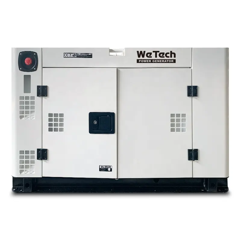 Бренд Wetech, 12 кВт, бесшумный дизельный генератор с водяным охлаждением, 15 ква, супергенератор на продажу