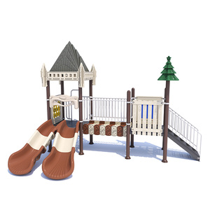 ALITA Équipement de terrain de jeu pour enfants couramment utilisé en plein air Double toboggan ALT-NC24036 plastique + tuyau galvanisé + panneau PE - Product Image 1