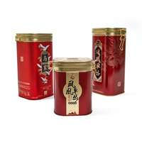 Boîte carrée en fer blanc avec fermeture, personnalisée, de haute qualité, écologique, pour boissons et thé, emballage cadeau, à prix abordable