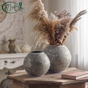 Jarrón de Cerámica Estilo Retro Europeo con Flores Secas, Decoración de Mesa para Diseño de Interiores del Hogar - Product Image 4