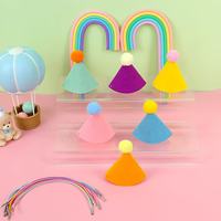 Chapeau d'anniversaire en feutre de fibres pour l'international, sans impression, pour l'agencement photo de fête d'anniversaire, pendentif pour la célébration du premier anniversaire de bébé