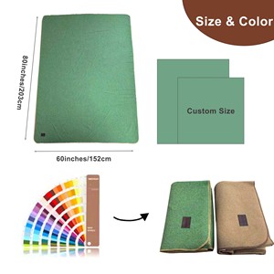 高品質のウール織り毛布、卸売カスタム、柔らかく暖かいウールスローブランケット、キャンプ、アウトドア、スポーツイベント用 - Product Image 4