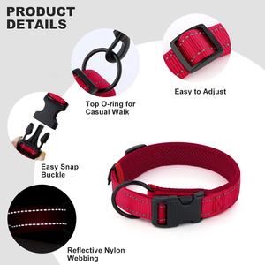 <span class=keywords><strong>Collar</strong></span> para mascotas reflectante de alta calidad personalizado al por mayor, <span class=keywords><strong>Collar</strong></span> de perro transpirable de tela de malla suave - Product Image 4