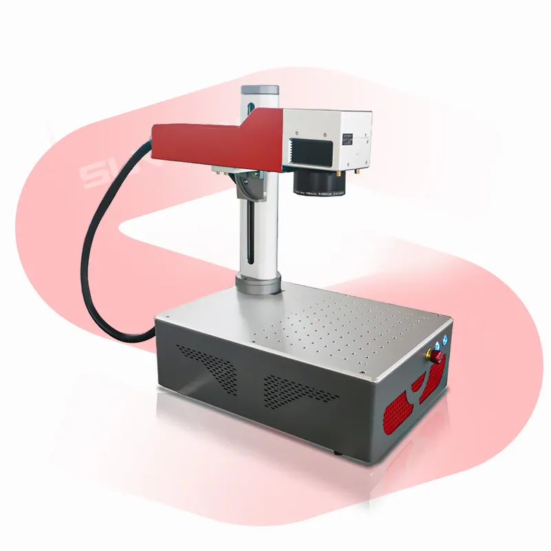 Mini gravador a laser de fibra portátil 20w 30w, máquina de marcação à laser da fibra raycus para a pulseira do anel da jóia do metal